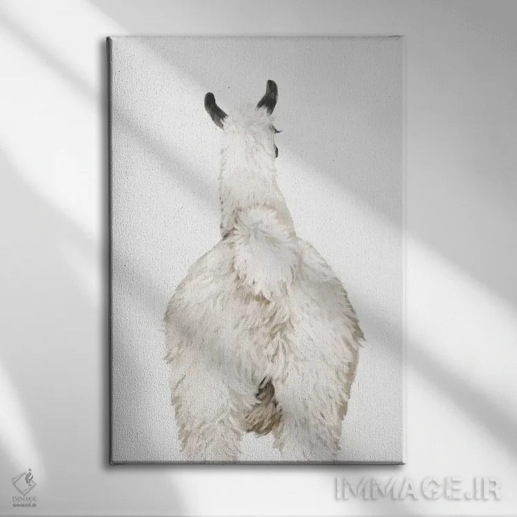 تابلو پشت لاما اثر بگ نوز ورک (استودیو) - نمای روبهرو روی دیوار