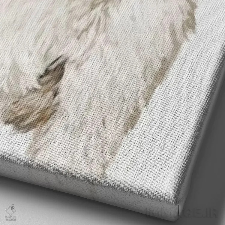 تابلو پشت لاما اثر بگ نوز ورک (استودیو) - نمای نزدیک بافت بوم