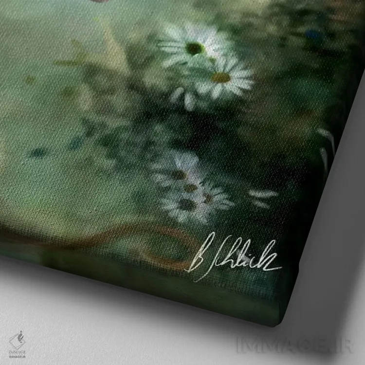 تابلو نویدبخش بهار اثر بنت شلیک - نمای نزدیک بافت بوم