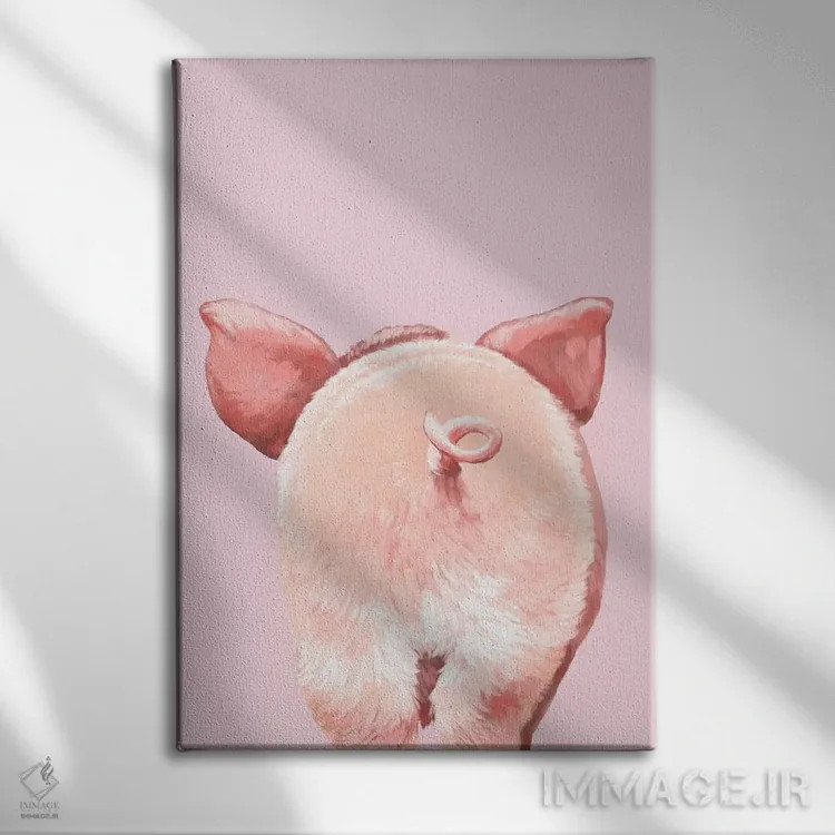 تابلو پشت خوک اثر بگ نوز ورک (استودیو) - نمای روبهرو روی دیوار