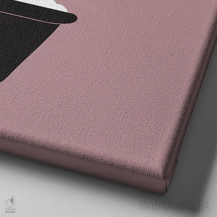 تابلو لاما در وان حمام اثر بگ نوز ورک (استودیو) - نمای نزدیک بافت بوم