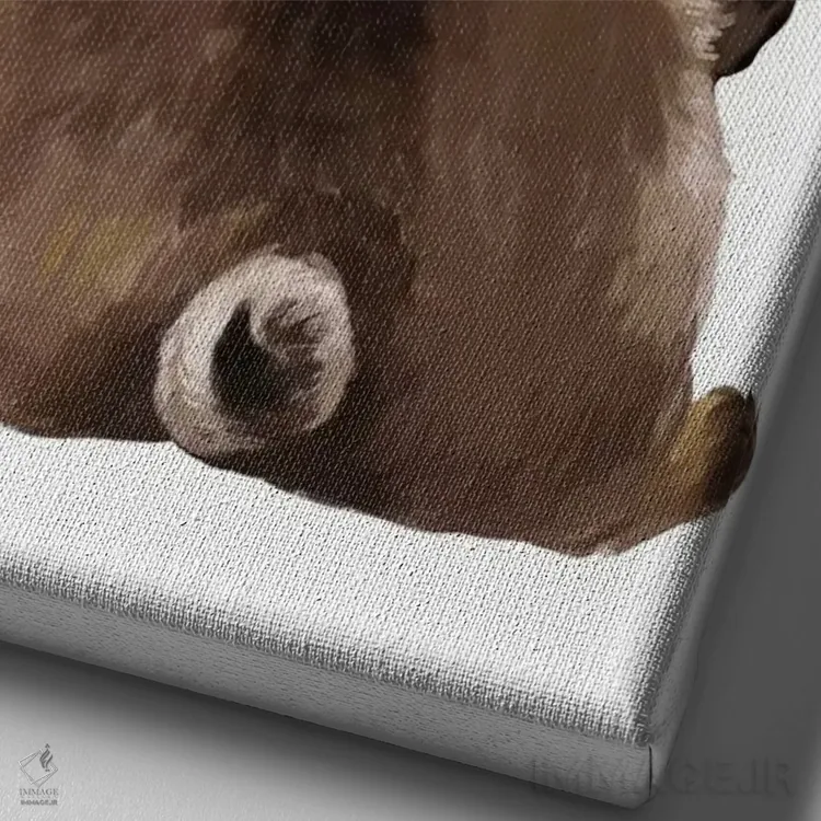 تابلو عقب سگ پاگ اثر بگ نوز ورک (استودیو) - نمای نزدیک بافت بوم