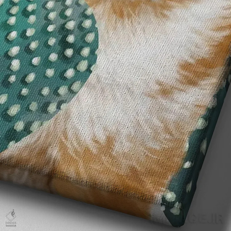 تابلو شیبا اینو با کاکتوس اثر بگ نوز ورک (استودیو) - نمای نزدیک بافت بوم