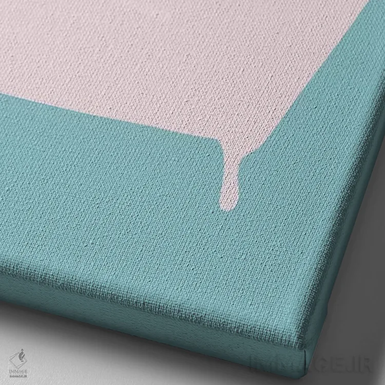 تابلو گاو کوهستانی بازیگوش در وان حمام اثر بگ نوز ورک (استودیو) - نمای نزدیک بافت بوم