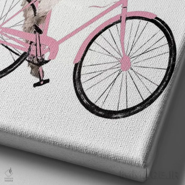 تابلو لاما با بادکنکهای صورتی (املا اصلاح شد: Hiding) اثر بگ نوز ورک (استودیو) - نمای نزدیک بافت بوم