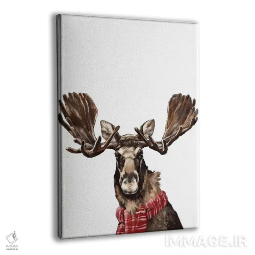 تابلو گوزن شمالی کریسمسی اثر بگ نوز ورک (استودیو) - نمای پرسپکتیو محصول