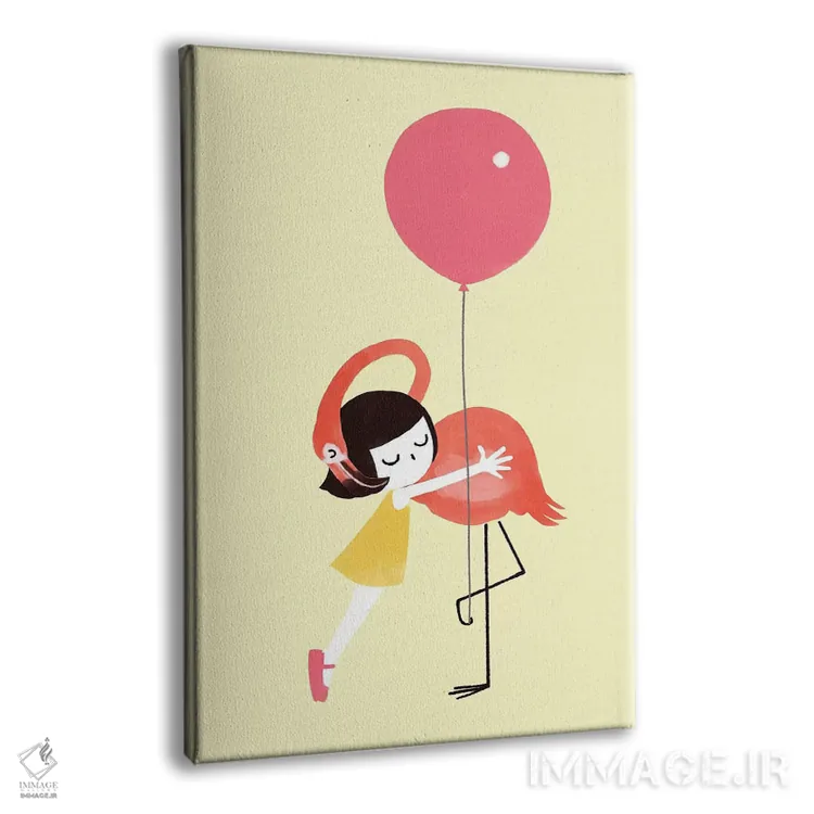 تابلو آغوش فلامینگو اثر بگ نوز ورک (استودیو) - نمای پرسپکتیو محصول