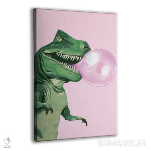 تابلو تیرکس با آدامس بادکنکی اثر بگ نوز ورک (استودیو) - نمای پرسپکتیو محصول