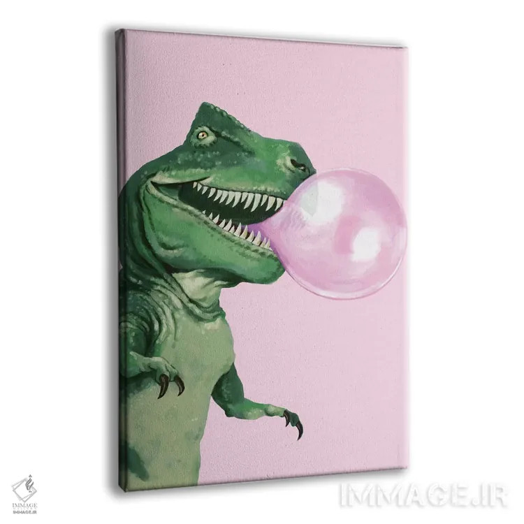 تابلو تیرکس با آدامس بادکنکی اثر بگ نوز ورک (استودیو) - نمای پرسپکتیو محصول