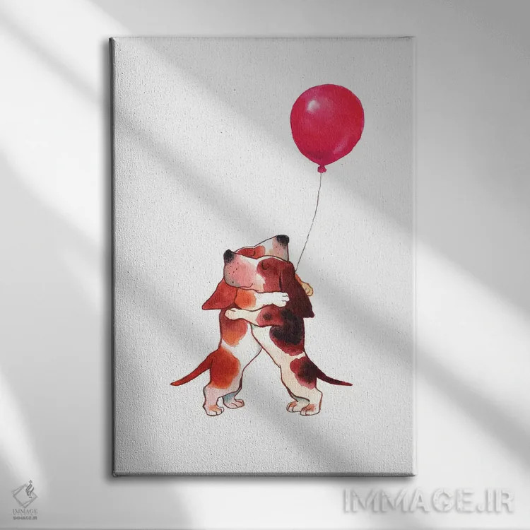 تابلو تولهسگ بغلکردنی اثر بگ نوز ورک (استودیو) - نمای روبهرو روی دیوار