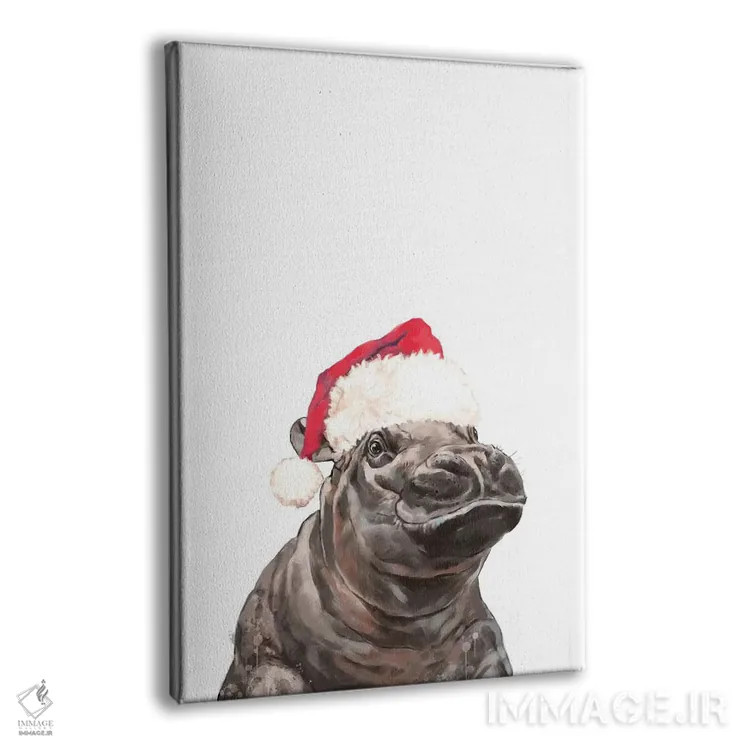 تابلو بچه اسب آبی کریسمسی اثر بگ نوز ورک (استودیو) - نمای پرسپکتیو محصول