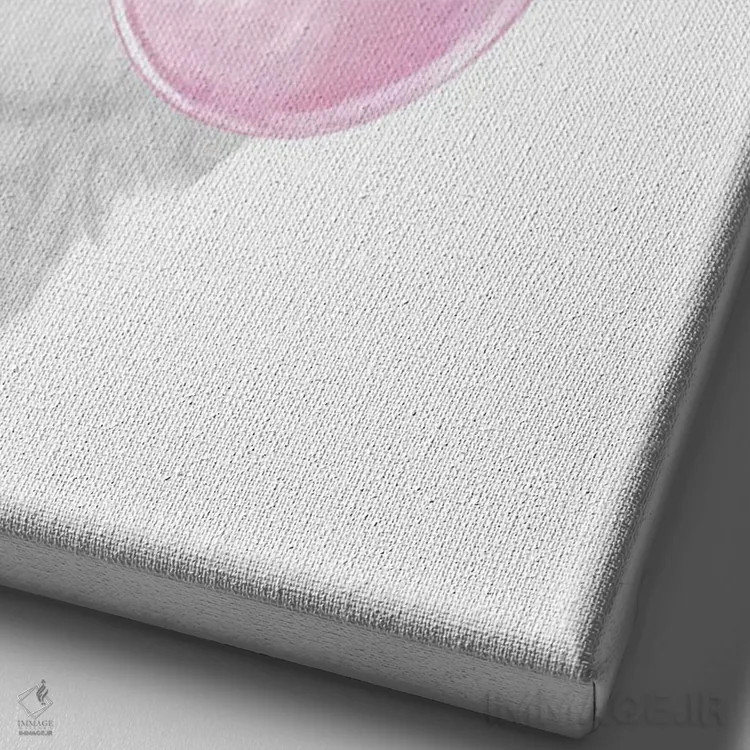 تابلو خرس قطبی با آدامس بادکنکی اثر بگ نوز ورک (استودیو) - نمای نزدیک بافت بوم