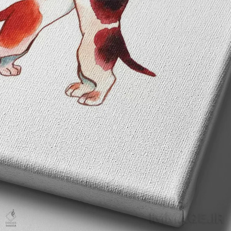 تابلو تولهسگ بغلکردنی اثر بگ نوز ورک (استودیو) - نمای نزدیک بافت بوم