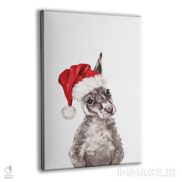 تابلو بچه کانگورو کریسمسی اثر بگ نوز ورک (استودیو) - نمای پرسپکتیو محصول