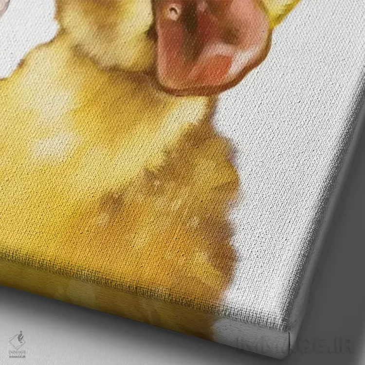 تابلو جوجه اردک زرد کریسمسی اثر بگ نوز ورک (استودیو) - نمای نزدیک بافت بوم