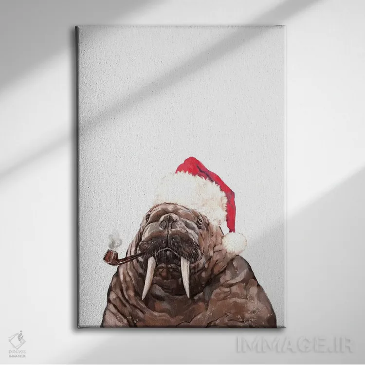 تابلو پدر والروس کریسمسی اثر بگ نوز ورک (استودیو) - نمای روبهرو روی دیوار