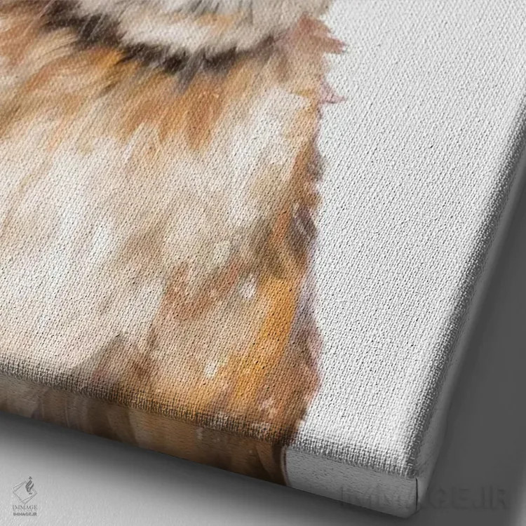 تابلو همستر و خرگوش کریسمسی اثر بگ نوز ورک (استودیو) - نمای نزدیک بافت بوم