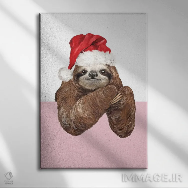 تابلو تنبل شاد کریسمسی اثر بگ نوز ورک (استودیو) - نمای روبهرو روی دیوار