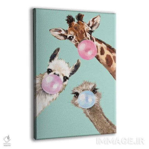 تابلو گروه آدامس بادکنکی در رنگ سبز اثر بگ نوز ورک (استودیو) - نمای پرسپکتیو محصول