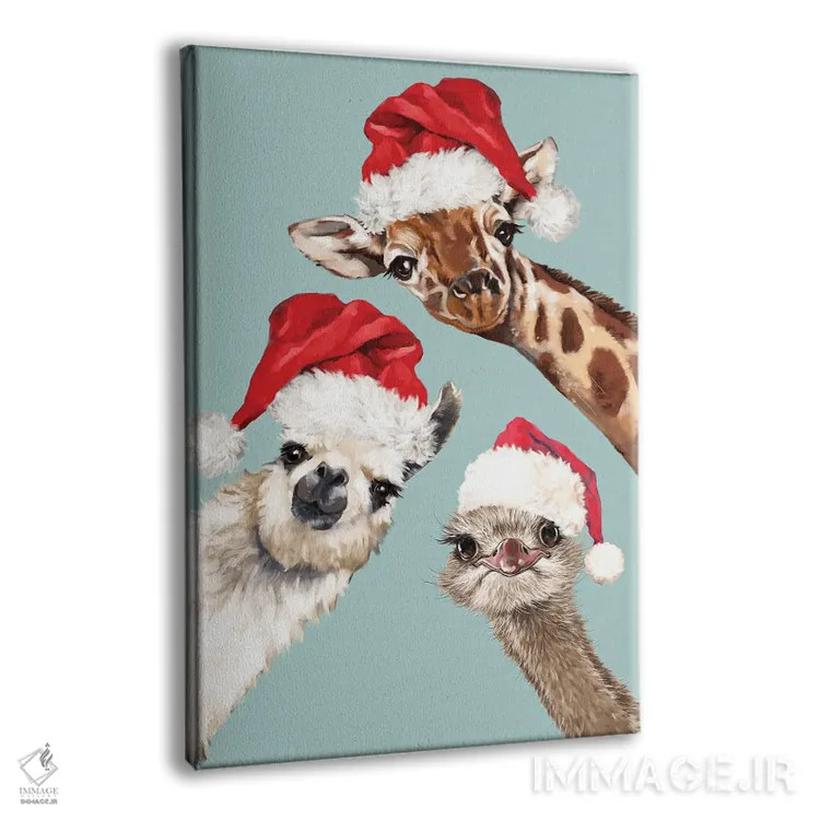 تابلو دسته حیوانات کریسمسی اثر بگ نوز ورک (استودیو) - نمای پرسپکتیو محصول