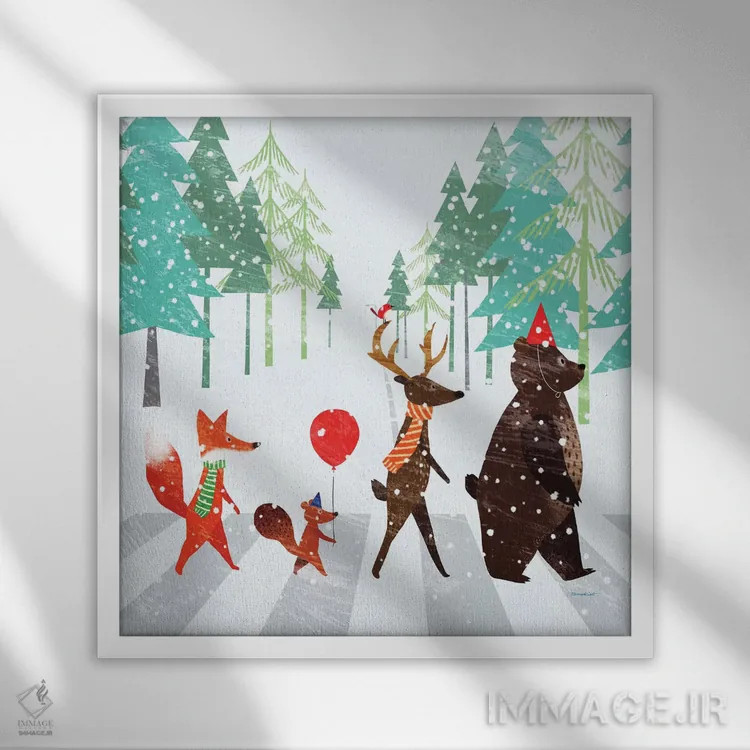 تابلو جاده ابی (مشهور به خیابان بیتلز) اثر بگ نوز ورک (استودیو) - نمای قابدار سفید