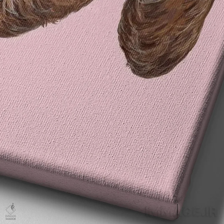 تابلو تنبل شاد کریسمسی اثر بگ نوز ورک (استودیو) - نمای نزدیک بافت بوم