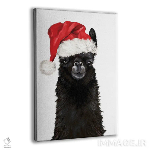 تابلو لامای سیاه کریسمسی اثر بگ نوز ورک (استودیو) - نمای پرسپکتیو محصول