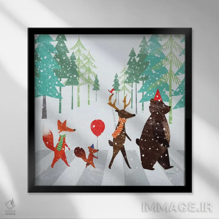 تابلو جاده ابی (مشهور به خیابان بیتلز) اثر بگ نوز ورک (استودیو) - نمای قابدار مشکی