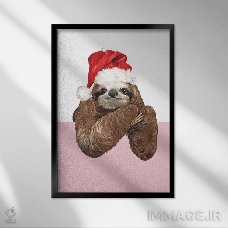 تابلو تنبل شاد کریسمسی اثر بگ نوز ورک (استودیو) - نمای قابدار مشکی