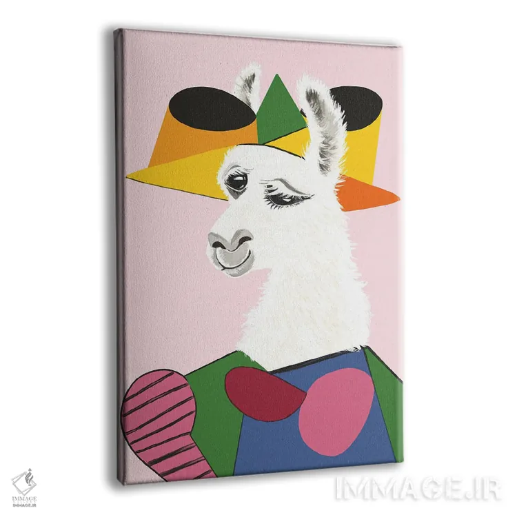 تابلو پرترهٔ لاما اثر بگ نوز ورک (استودیو) - نمای پرسپکتیو محصول