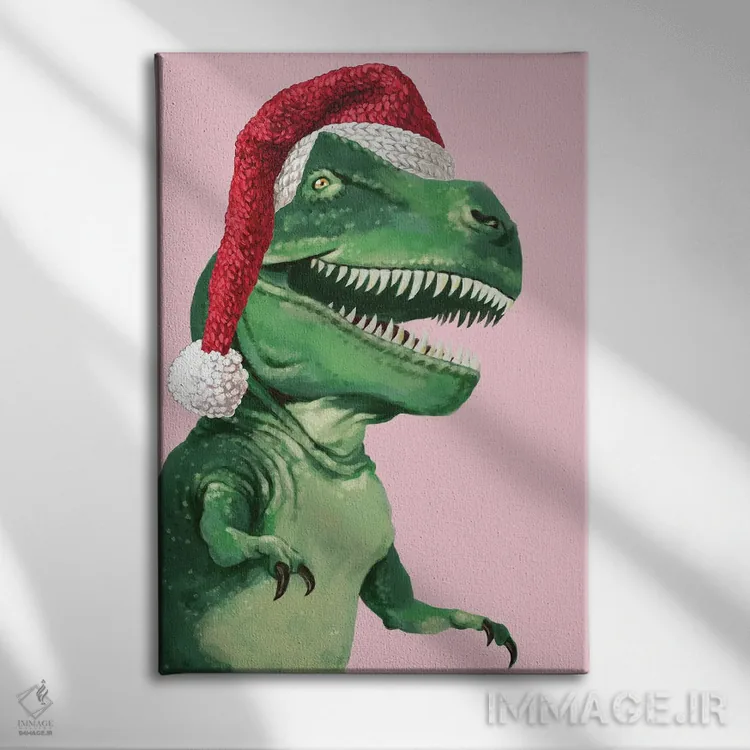 تابلو بابانوئل تیرکس اثر بگ نوز ورک (استودیو) - نمای روبهرو روی دیوار