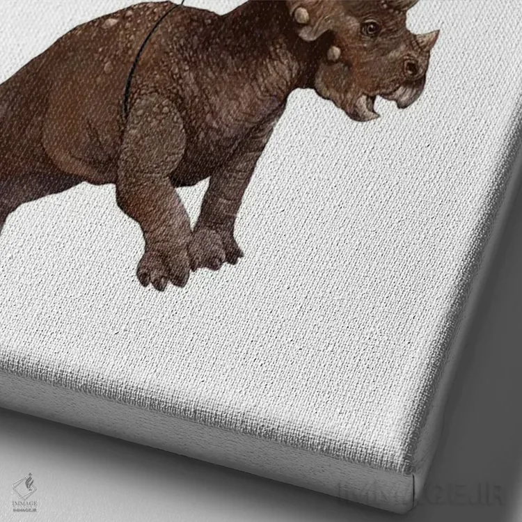 تابلو بیایید با تریسراتوپس پرواز کنیم اثر بگ نوز ورک (استودیو) - نمای نزدیک بافت بوم