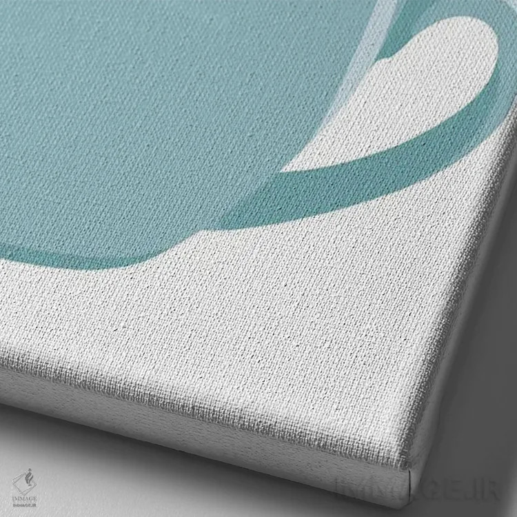 تابلو لامای بامزه در لیوان اثر بگ نوز ورک (استودیو) - نمای نزدیک بافت بوم