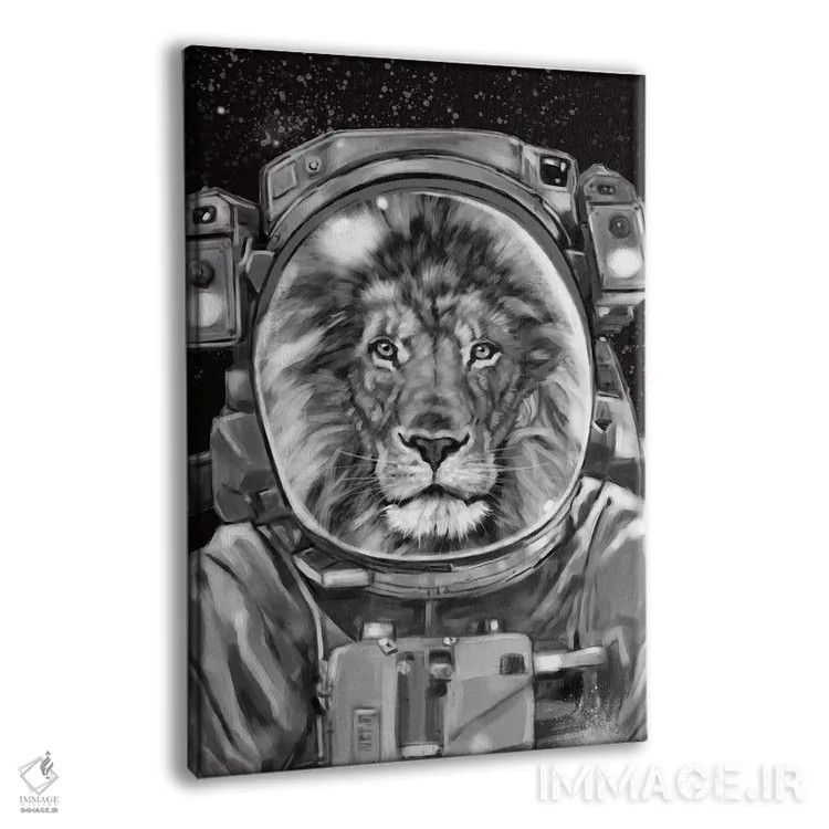 تابلو سلفی شیر فضانورد اثر بگ نوز ورک (استودیو) - نمای پرسپکتیو محصول