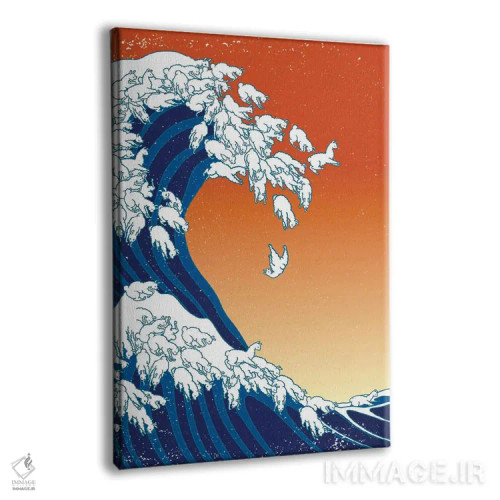 تابلو موجهای لاما اثر بگ نوز ورک (استودیو) - نمای پرسپکتیو محصول