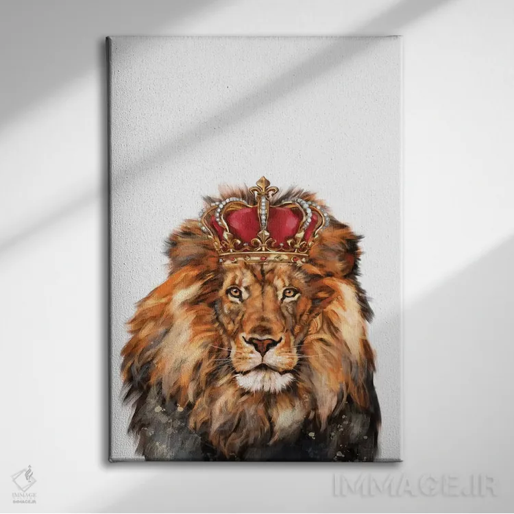 تابلو شیر شاه (انیمیشن معروف) اثر بگ نوز ورک (استودیو) - نمای روبهرو روی دیوار