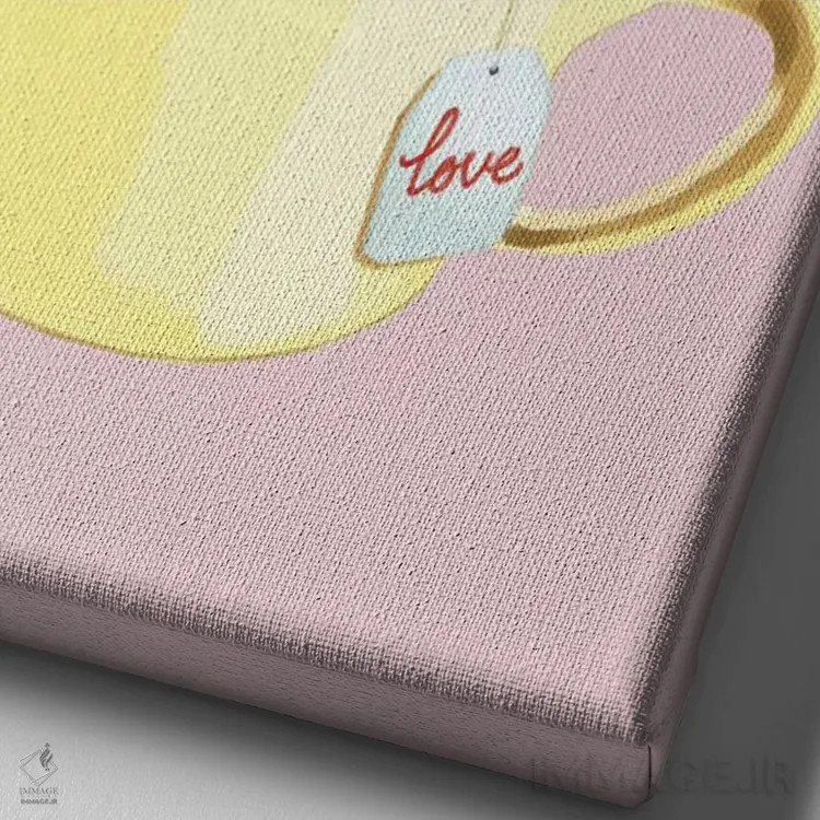 تابلو لاما در لیوان اثر بگ نوز ورک (استودیو) - نمای نزدیک بافت بوم