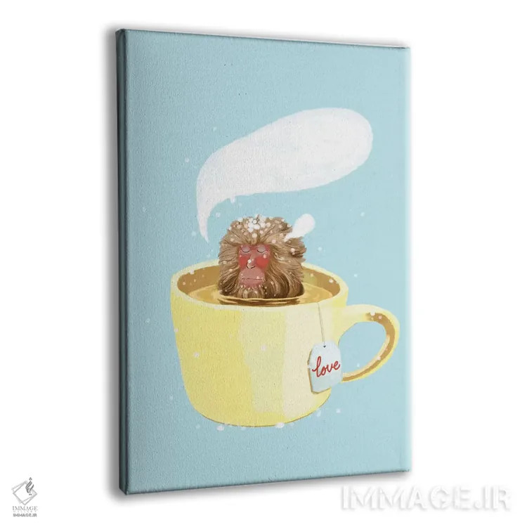 تابلو میمون در حال مدیتیشن اثر بگ نوز ورک (استودیو) - نمای پرسپکتیو محصول