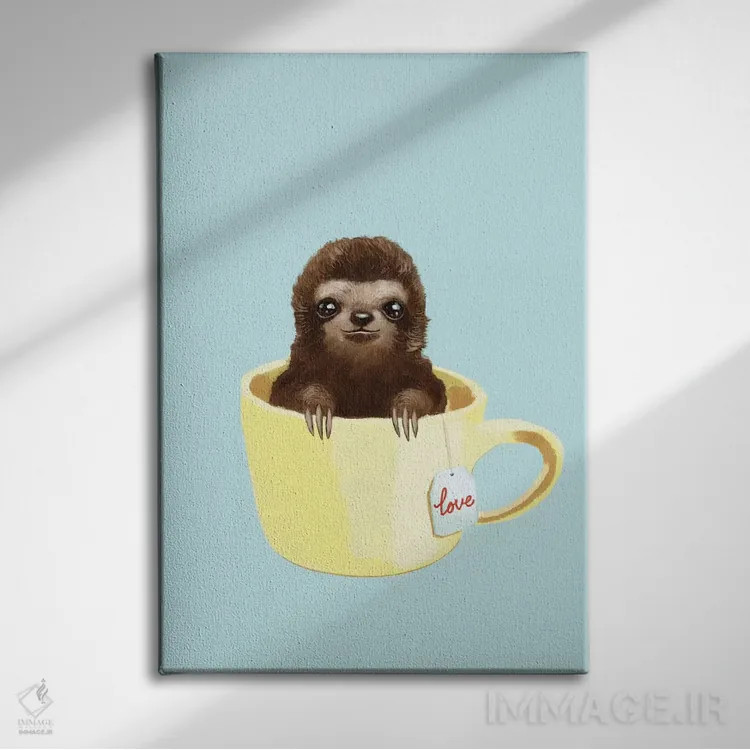 تابلو تنبل عاشق اثر بگ نوز ورک (استودیو) - نمای روبهرو روی دیوار