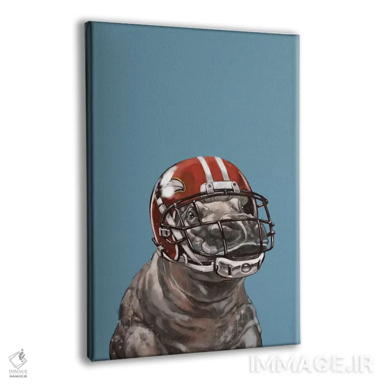 تابلو اسبی آبی راگبیباز اثر بگ نوز ورک (استودیو) - نمای پرسپکتیو محصول