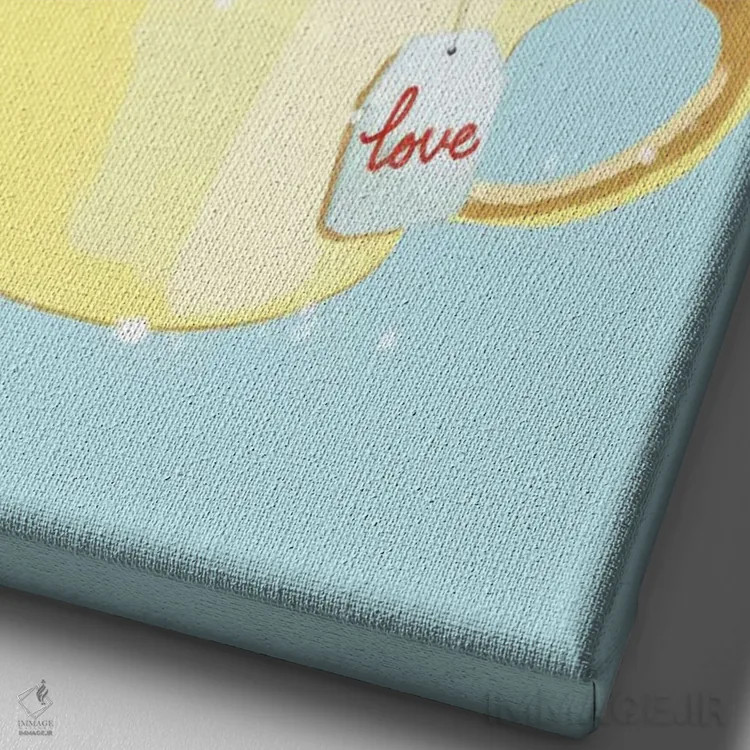 تابلو میمون در حال مدیتیشن اثر بگ نوز ورک (استودیو) - نمای نزدیک بافت بوم