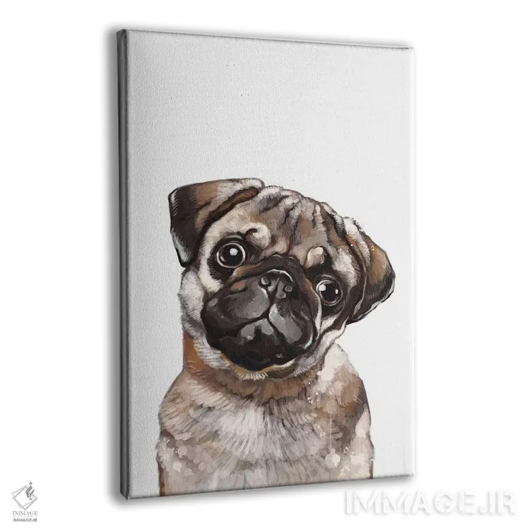 تابلو پاگ غمگین اثر بگ نوز ورک (استودیو) - نمای پرسپکتیو محصول