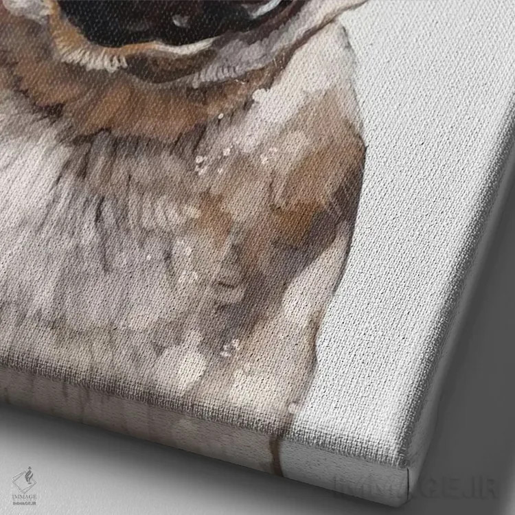 تابلو پاگ غمگین اثر بگ نوز ورک (استودیو) - نمای نزدیک بافت بوم