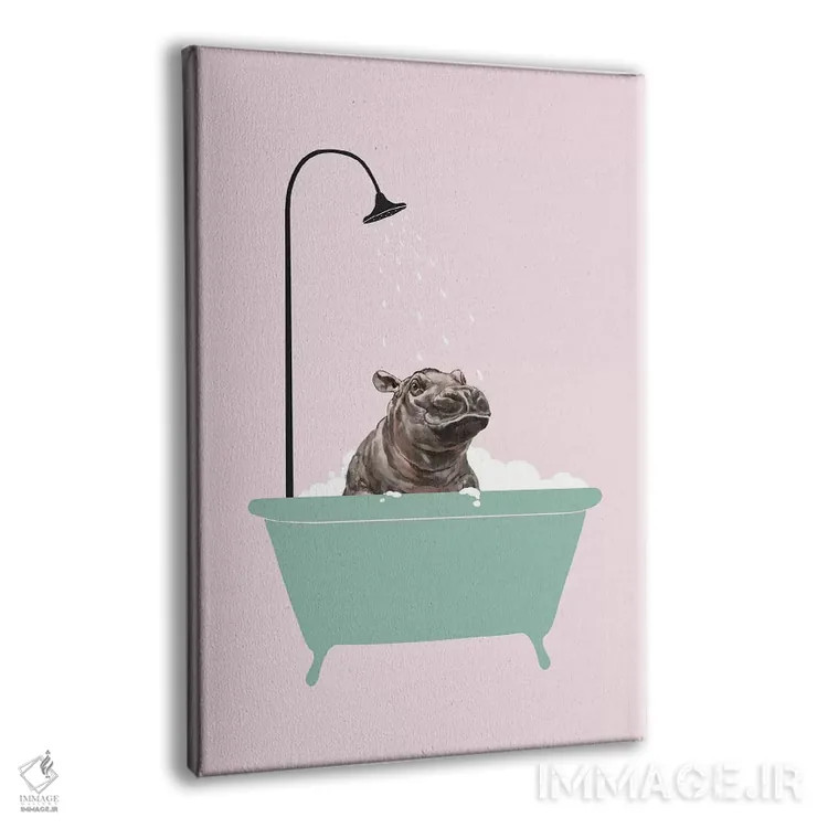 تابلو اسب آبی در وان حمام اثر بگ نوز ورک (استودیو) - نمای پرسپکتیو محصول