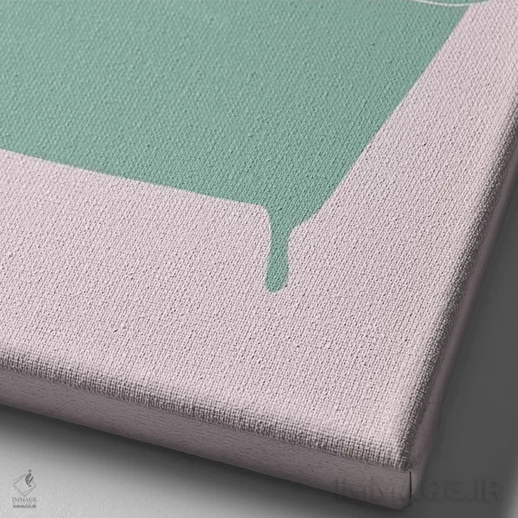 تابلو اسب آبی در وان حمام اثر بگ نوز ورک (استودیو) - نمای نزدیک بافت بوم