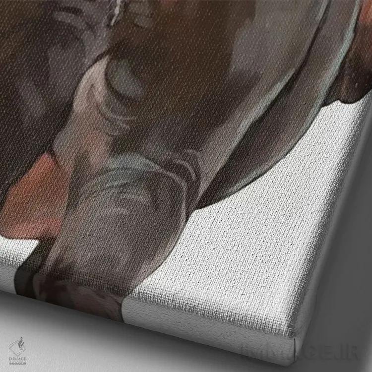 تابلو پشت اسب آبی اثر بگ نوز ورک (استودیو) - نمای نزدیک بافت بوم