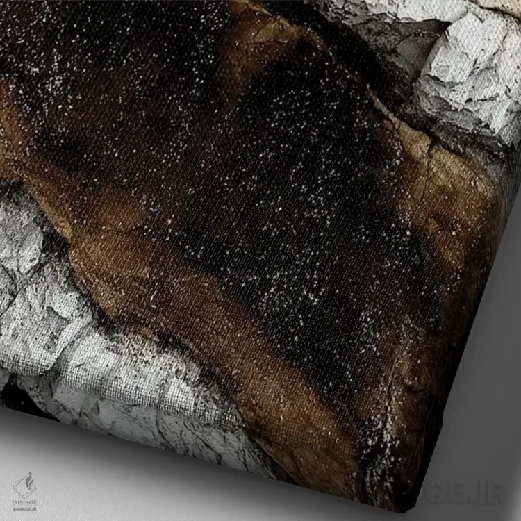 تابلو صخرههای دریایی اثر ۳۳ استخوان شکسته - نمای نزدیک بافت بوم