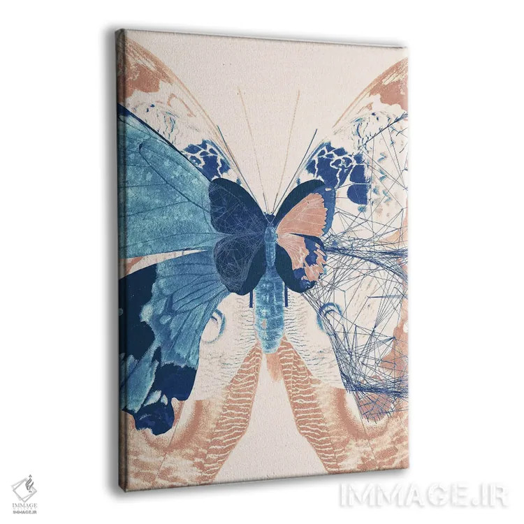 تابلو سهلتی پروانه II (نقاشی چندقسمتی) اثر ۳۳ استخوان شکسته - نمای پرسپکتیو محصول
