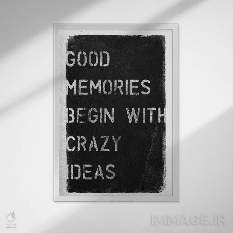 تابلو ایدههای دیوانهوار I اثر ۳۳ استخوان شکسته - نمای قابدار سفید