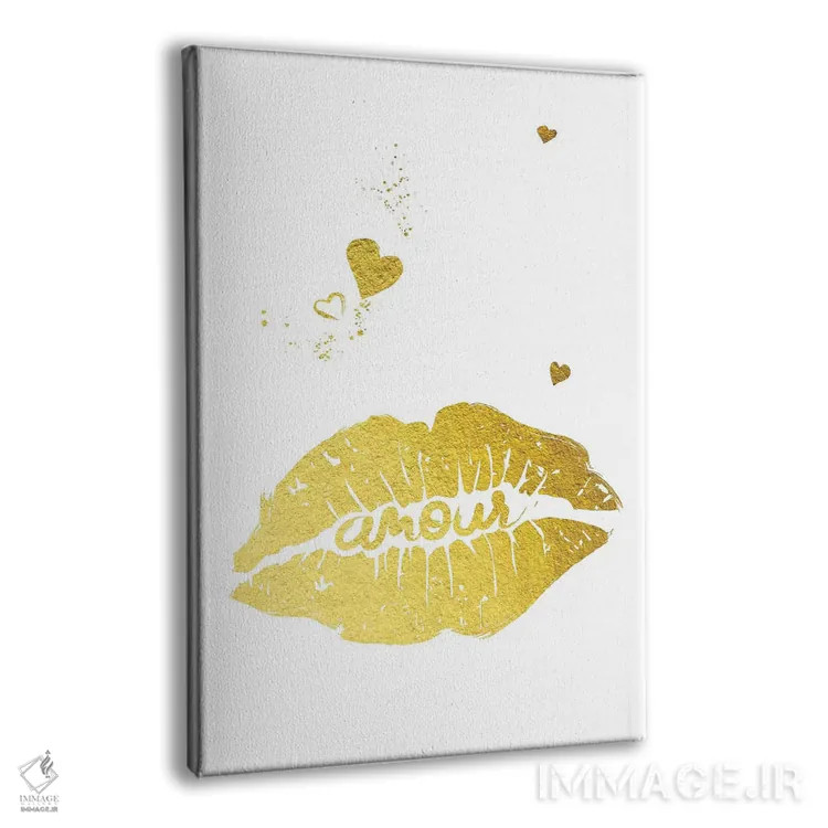 تابلو عشق طلایی II اثر ۳۳ استخوان شکسته - نمای پرسپکتیو محصول